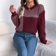 thumbnail image 4 of Suéter de cuello redondo para mujer, suéter de manga larga con cuello redondo, tops de acrílico para mujer, 4 of 8