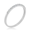 thumbnail image 6 of AVORA 10K White Gold Simulated Diamond CZ Half Eternity Band Stackable Ring  - Size 8, 6 of 6
