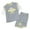 Grey, variant on Boys Girls Short Sleeve T Shirt And Mesh Shorts Sportswear Outfits Tracksuits Set Cute Dailywear 10-11 Years