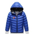 thumbnail image 5 of Odeerbi Teen Boys Girls Heated Jacket Kids Puffer Coat Children USB Intelligent Constant Temperature 3 Areas Heated Coat Plus Size Winter Windproof Heated Jacket Blue 12-13 Years without Power Bank, 5 of 6