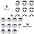 thumbnail image 4 of SHISUYAN 100 Pcs Écrou de Verrouillage Finition Acier Inoxydable 304 avec Insert en Nylon, 4 of 8