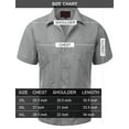 thumbnail image 3 of Guayabera Men's Cuban Beach Wedding Short Sleeve Casual Dress Shirt Grey M, 3 of 3