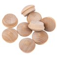 thumbnail image 4 of Tapones de botón con orificio para tornillo de abedul en forma de seta | 3/4"" de diámetro | Paquete de 50 aprox. | Cabeza de seta redonda torneada en madera con hombros | UA-053-BW, 4 of 4
