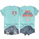 thumbnail image 1 of Camisetas de Manga Corta para las Mujeres Carta Impresa Doble Cara Suelta Tee, Casual Vintage Verano Top Mujeres, 1 of 3