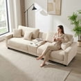 thumbnail image 3 of RIAFUN 111.8" Modular Sectional Sofa, 4-Seat Oversized Corduroy Couch with Storage Box, USB/Type-C Port & 2 Cup Holders for Living Room, Beige, 3 of 5