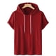 thumbnail image 1 of pstuiky camiseta de hombre, Camiseta deportiva informal de manga corta con capucha y cuello redondo para hombre camisetas de hombre l, 1 of 6