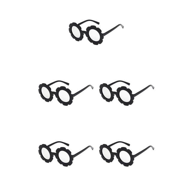 Qarigey Gafas para niños Gafas de girasol Adorables Accesorios de ropa de moda Estilo para protección de ojos Negro Blanco Plata Type2 NO2