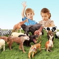 thumbnail image 3 of Safari Zoo Animales Figuras Juguetes, Figuras realistas de animales de la selva, Animales de plástico salvajes africanos Juego de aprendizaje educativo para niños pequeños, Niños, Niños Jirafa Sailing Electrónica, 3 of 5