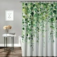 thumbnail image 2 of Shangniulu Beautiful Floral Shower Curtain for Your Bathroom - Stylish Green Plant Shower Curtain for Bathroom Partitions, Decoration, 2 of 6