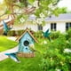 thumbnail image 4 of mfyjkho Casa de pájaros de resina para decoración de jardín al aire libre, caseta para pájaros colgante de pared para porche o patio, incluye 1, 4 of 8