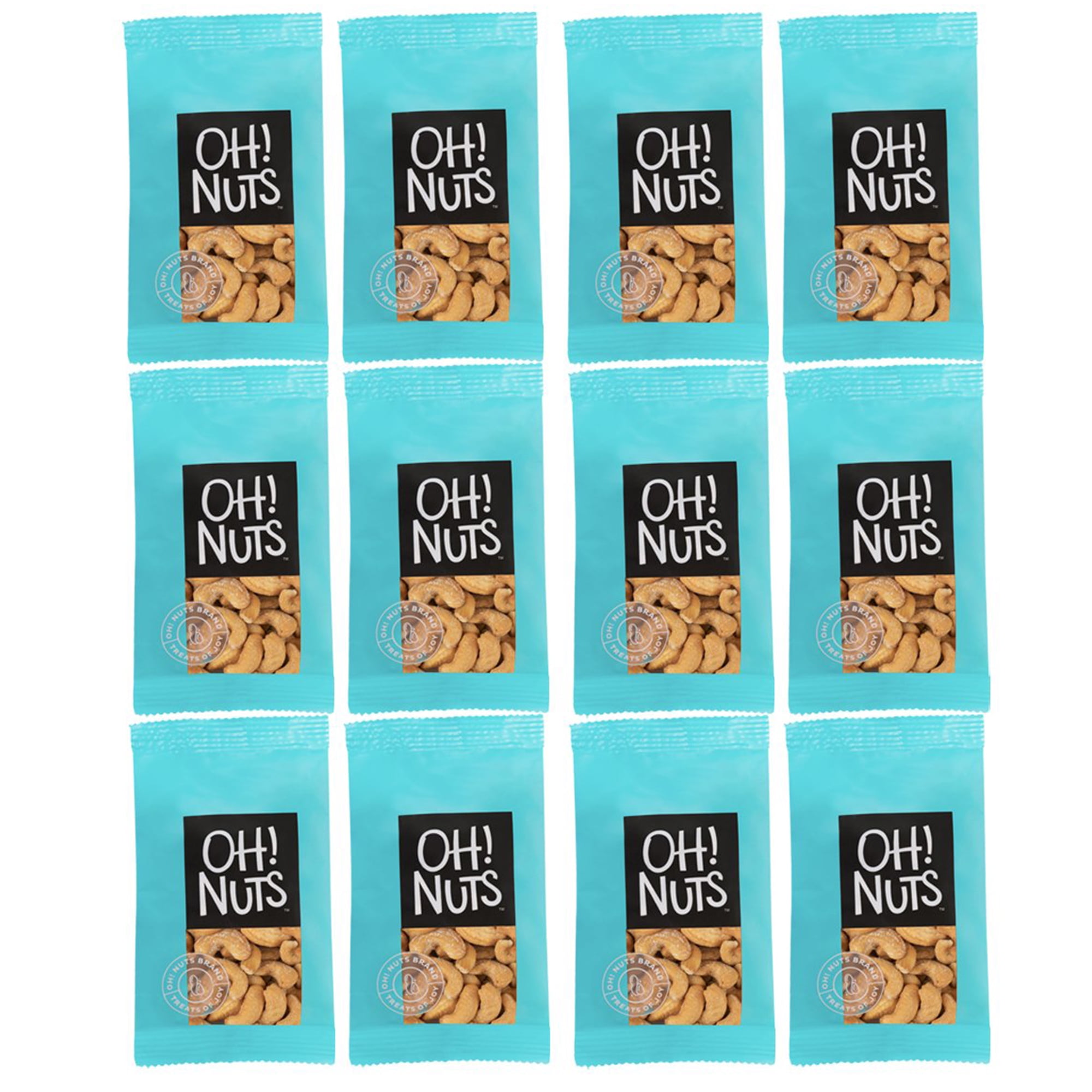Oh! Nuts Salted Roasted Cashew Nuts Healthy Snacks, 12 Individual Bags