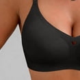thumbnail image 4 of Zpanxa Bras for Women No Underwire Solid Seamless Wireless Bra V-Neck Adjustable Thin Straps Scalloped Hem Center Heart Detail Pullover Style, 4 of 5