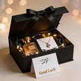 thumbnail image 6 of Black Gift Box, 9.1x6.7x2.8'' Magnetic Closure Gift Boxes with Lids for Presents, Collapsible Magnetic Gift Box Set with Accessories, 6 of 8