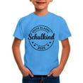 thumbnail image 2 of MUXiin Boys T Shirts 4t Schulkind Letter Print Solid Color Short Sleeve Preppy Shirt Back To School Outfits For Teen Girls 5-6 Years,Blue, 2 of 4