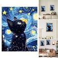 thumbnail image 4 of Starry Night Cat Kit DIY Diamond Art Cat 30x40cm, 4 of 9