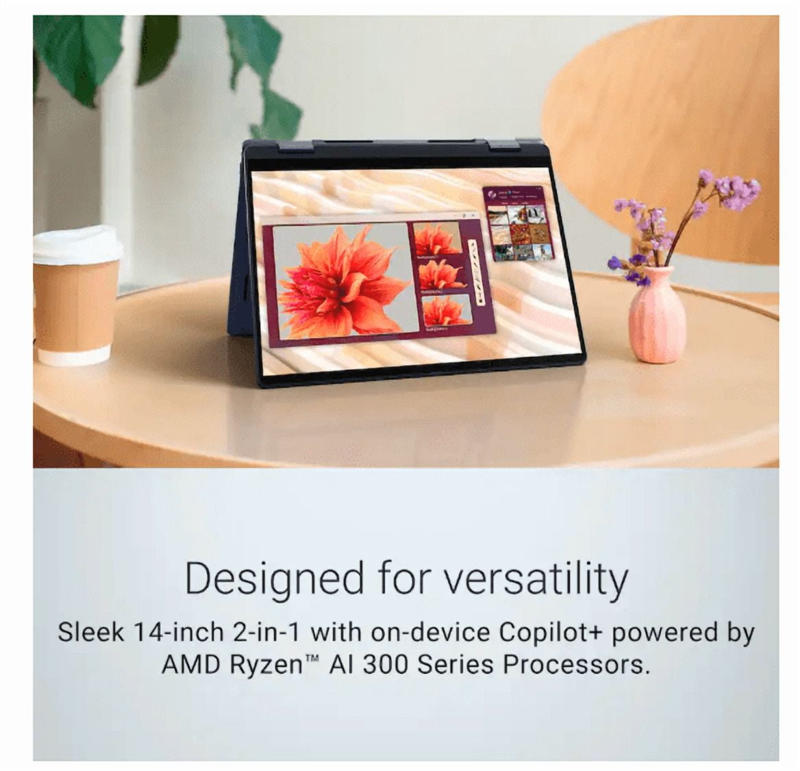 Dell 14 Plus 14" Touchscreen 2-in-1 Laptop, AMD Ryzen AI 7 350, 16GB RAM, 1TB SSD, Windows 11 Pro, DB04255
