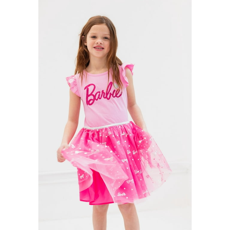 Barbie Little Girls Rash Guard and Bikini Bottom Little Kid to Big Kid 