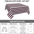 thumbnail image 2 of Square Tablecloth 60 x 60 Inch, Red Blue Plaid Tablecloth Square Waterproof Tablecloths Table Topper for Dining, Parties, Camping, 2 of 8