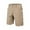 Khaki, variant on Cargo Shorts Men, Men's Summer Casual Solid Fashion Pockets Elastic Waist Zipper Comfortable Shorts Cargo Pant,Lightweight Cargo Shorts for Men Khaki_L
