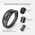 thumbnail image 4 of Father Day Gifts for My Man Boyfriend Husband Dad Grandpa Brother Son Him Men, Mens Cross Leather Braided Bracelet Mens Jewelry Birthday Gift Ideas for Men Valentines Christmas Gifts, 4 of 6