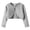 .Gray, variant on Agkizg Girls Fall Solid Color One Button Cape Sweater with Rhinestone Heart, Long Sleeve Knit Cardigan Jacket for Party and Picture Day, Sizes 9-10 Years