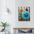 thumbnail image 4 of ARISTURING Farmhouse Canvas Wall Art Farmhouse Flowers Canvas Wall Art Rustic Daisy Pictures Farmhouse Modern Blue Flowers and Butterfly Canvas Painting Rustic Wood Background Daisy Wall Decor, 4 of 5