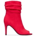 thumbnail image 2 of Material Girl Womens Petra Fabric Peep Toe Ankle Fashion Boots, 2 of 4