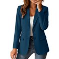 thumbnail image 2 of cocolona Blazers for Women Long Sleeve Lapel Button Open Front Suit Jacket Business Casual Work Blazer with Pockets, 2 of 7