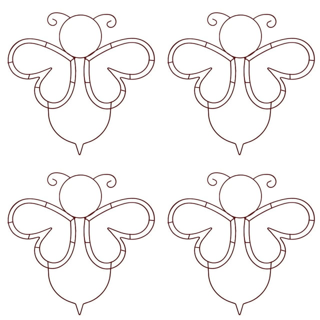 DIY Knitting Garland Wire Stand Heart Rabbit Metal Decoration Accessories for Crafting Projects,4-Pack