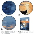 thumbnail image 3 of Designart "Coastal Sunset Blue Hushed Evening II" Coastal Framed Wall Art - Coastal Blue Coastal Sunset Entryway Framed Wall Art Print, 3 of 6