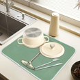 thumbnail image 2 of Yayeee Dish Drying Mat for Kitchen Counter 16" x 18" Microfiber Super Absorbent Coffee Decorative Pad, Lemon Glass, 2 of 9
