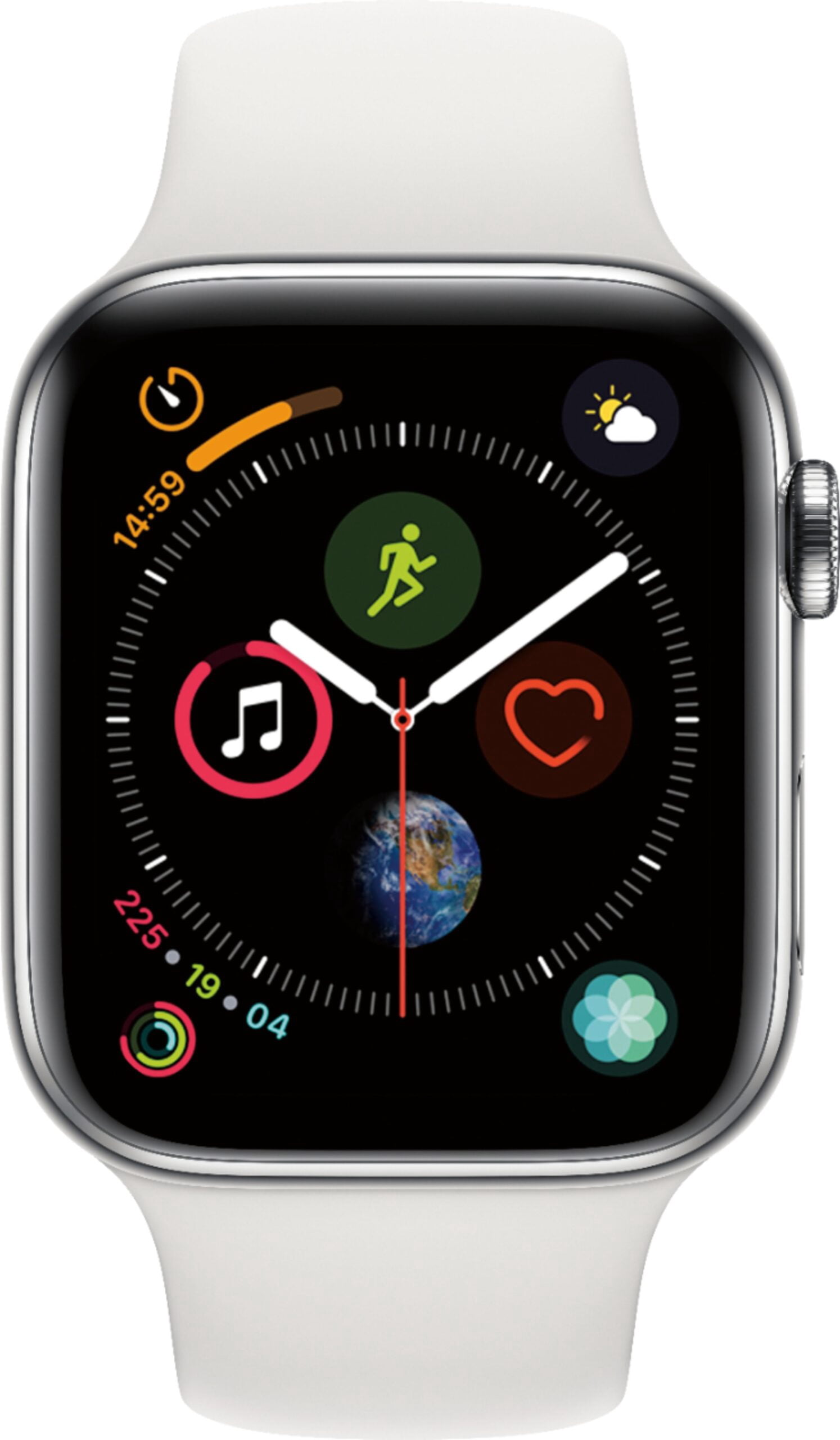 Pre-Owned Apple Watch Series 4 (GPS) 44mm / 40mm Space Gray 16GB Aluminum Case with Black Sport Band - WiFi GPS - Space-gray, Used