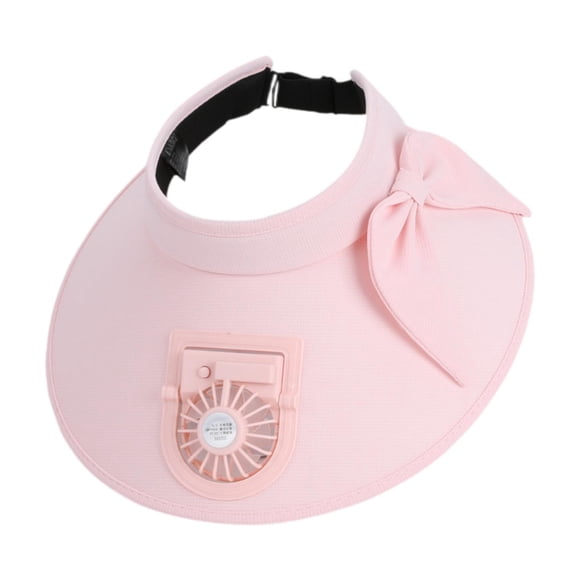 Sombrero de ventilador de enfriamiento sombrero de playa de borde ancho para caminatas deportes para campamento de campamento ciclismo Rosa