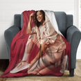 thumbnail image 4 of Gina Rodriguez Blanket Sexy #1 Throw Blankets Ultra Soft Flannel Lightweight Throws for Couch, Bed, All Seasons Use 50"*60"（130 * 150cm）, 4 of 6