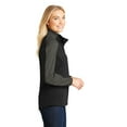 thumbnail image 3 of Port Authority Womens Active Colorblock Soft Shell Jacket L718 X-Small Deep Black/Grey Steel, 3 of 6