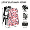 thumbnail image 4 of Honeii Japanese Cherry Blossoms Print Clear Backpack Heavy Duty Transparent Bag 17" See Through BookBag for Women Men Adults Work Festival Sports Travel, 4 of 7