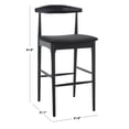 thumbnail image 3 of SAFAVIEH Lionel Modern Retro Bar Stool, Black, 3 of 12