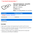 thumbnail image 2 of Valve Cover Gasket Set - Compatible with 2001 - 2002 BMW 325i, 2 of 2