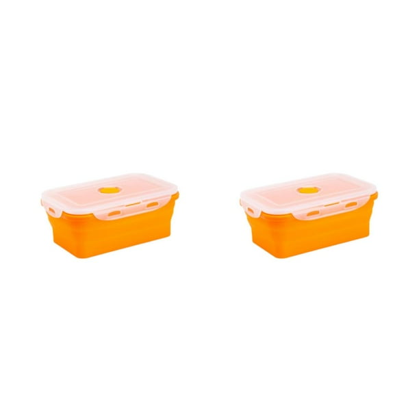 Kearding Solución práctica y elegante para una pausa rápida para el almuerzo Caja de conservación sellada ligera y compacta naranja 540 ml naranja 540ml 2Conjunto