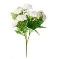 thumbnail image 1 of Ramo de clavel artificial simulación floral decoración hogar oficina decoración tela flor falsa, blanco AweSitey HA8723-02B, 1 of 6