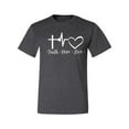 thumbnail image 2 of Wild Bobby, Faith.Hope.Love Heart Beat, Inspirational/Christian, Men Graphic Tee, Heather Black, Medium, 2 of 4