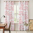 thumbnail image 5 of Kitchen Curtains 84 Inch Length 2 Panels, Pink Fruit Grommets Window Treatment Curtain, Vintage Plant Nature Botanical Flower Thermal Curtains Drapes for Living Room/Bathroom, 5 of 9