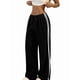 thumbnail image 2 of Pantalones Deportivos Holgados de Pierna para Mujer, Tiro Bajo, Estilo Y2K, con Cordón Ajustable Negro L, 2 of 10