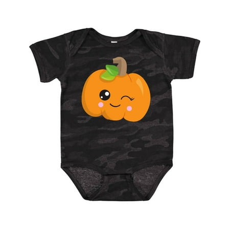 

Inktastic Winking Pumpkin Orange Pumpkin Halloween Gift Baby Boy or Baby Girl Bodysuit