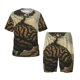 thumbnail image 1 of Fotbe Surreal Brain Tree Pijama Estampada de 2 Piezas para Niños – Ropa de Dormir de Manga Corta Cómoda para Niños y Niñas, Camiseta y Shorts de Algodón-3X-Large, 1 of 6