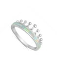 thumbnail image 4 of CHOOSE YOUR COLOR White Simulated Opal Crown Tiara Princess Ring .925 Sterling Silver Band CZ Female Size 12, 4 of 4