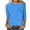 Blue#1, variant on Fartey Womens 3/4 Sleeve Tops Dressy Casual Crew Neck T Shirts with Pocket Basic Summer Shirt Slim FIt Solid Color Tunic Tops 2025 Wine M