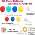 thumbnail image 3 of 80PCS Birthday Balloon Creative Latex Balloon with Balloon Strip & Glue Point, 3 of 10