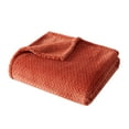 Mainstays Cozy Textured Plush Throw Blanket, Copper, 50"x60" All Ages