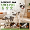 thumbnail image 5 of Zydvens Glow in the Dark Pet Dinosaur Skeleton Costume - 3D Cozy Plush Cat Dog Skeleton Halloween Outfit Adjustable Soft for Halloween Pet Cosplay Costume, 5 of 8